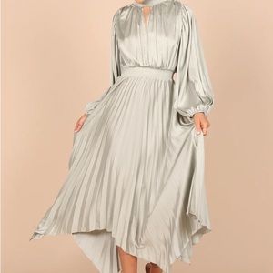Petal and Pup sage maxi long sleeve dress